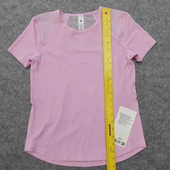 New Lululemon Size 0 Sculpt Short Sleeve Shirt Classic Fit VITP Vita Pink - Picture 5 of 7
